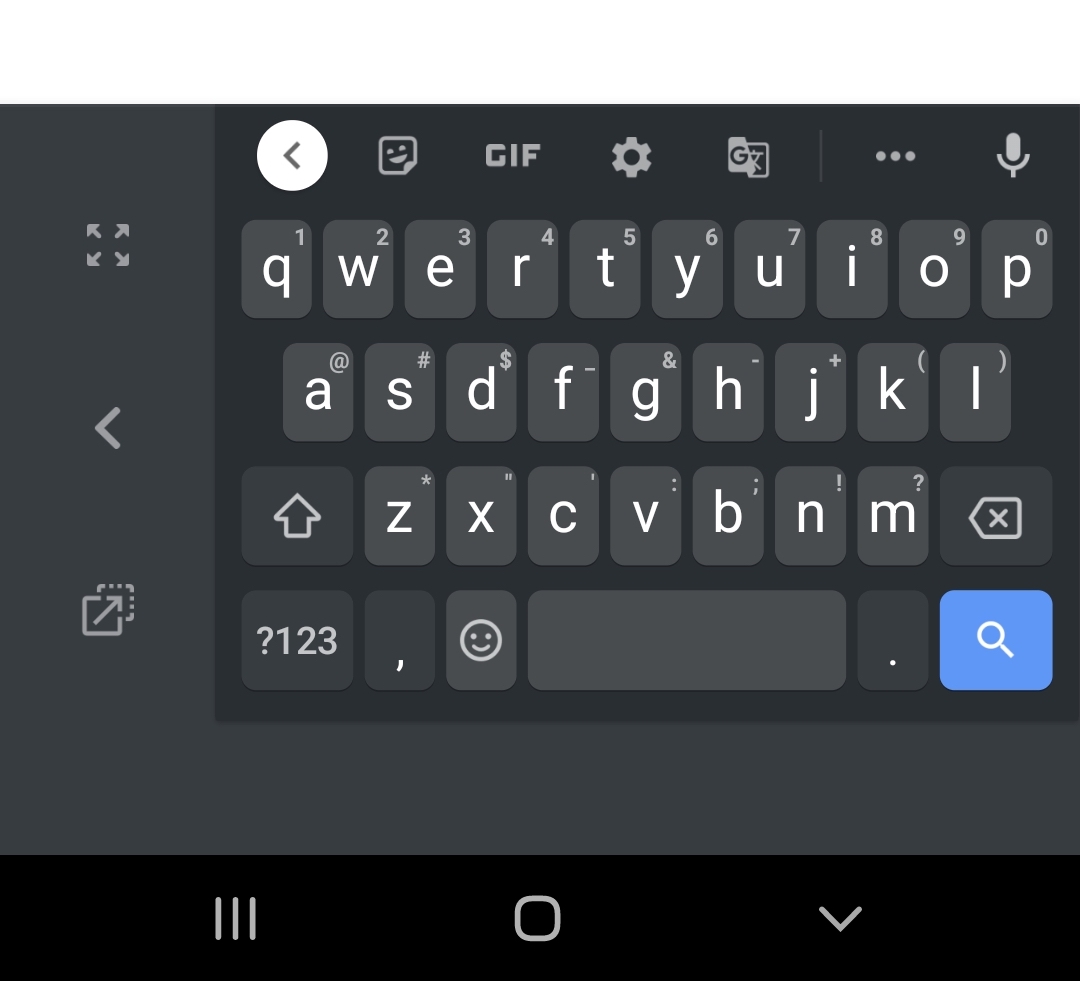 Gboard one-handed mode size