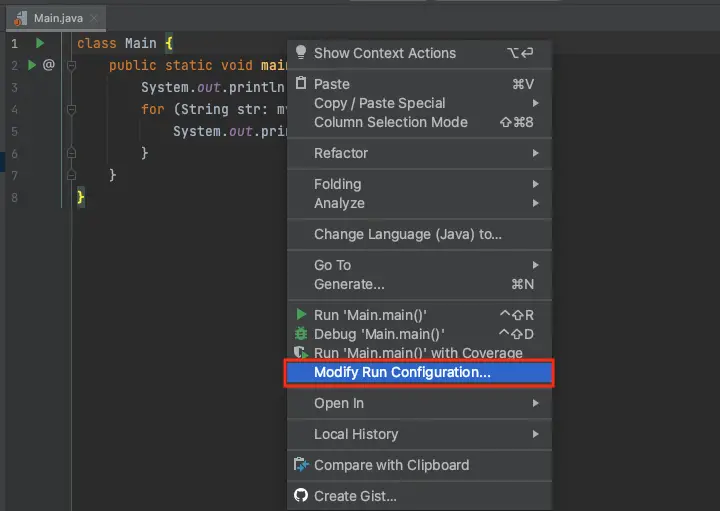 Android Studio Modify Run Configuration option