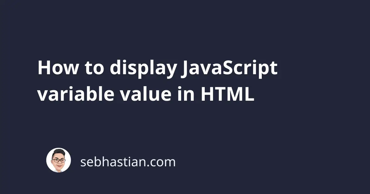 display javascript variable in html