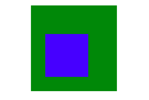 A blue rectangle drawn by fillRect() method