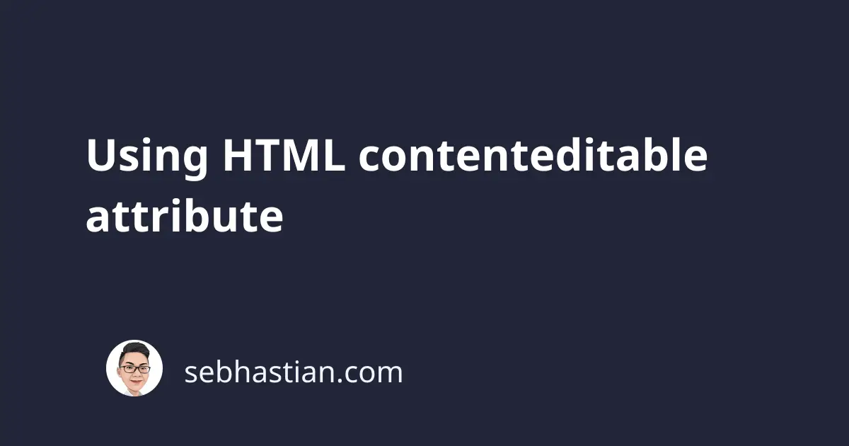 html contenteditable это