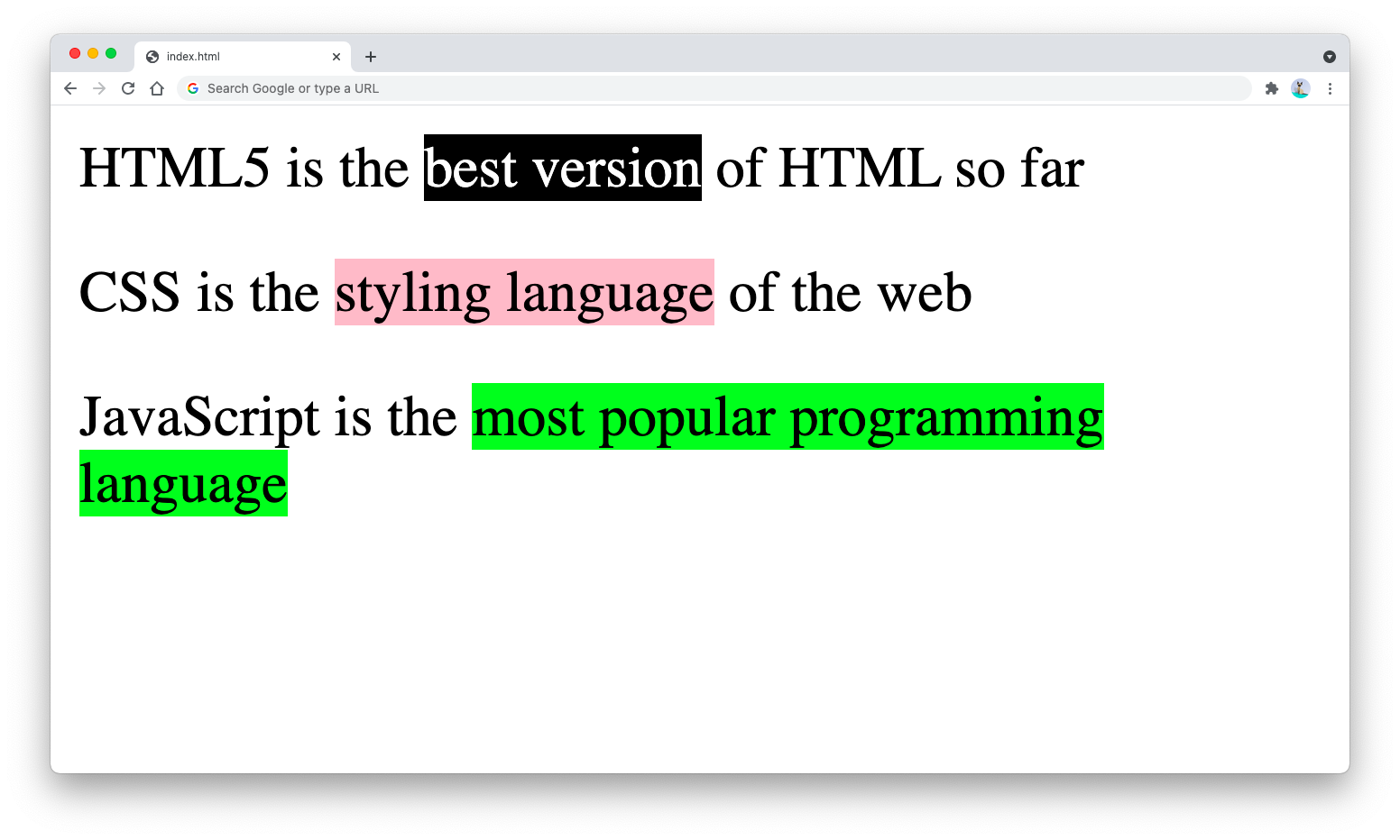 Source highlight. Emphasize html.