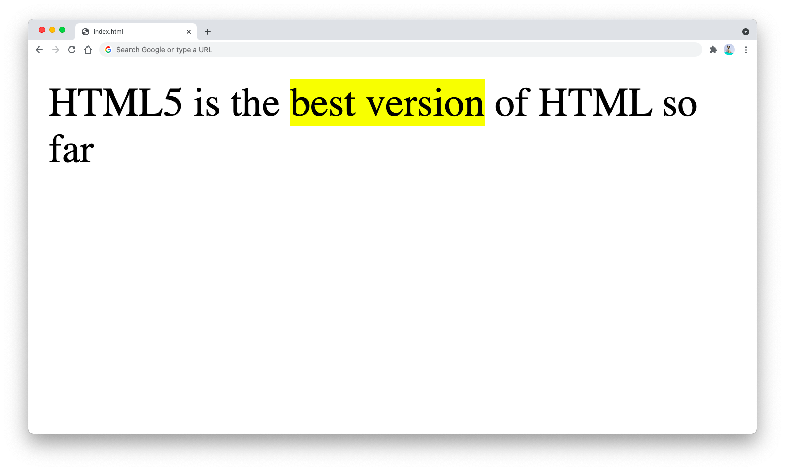 selected text color in html