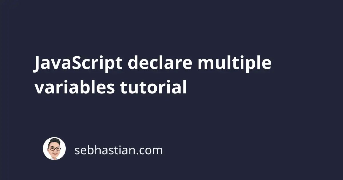 javascript multiple variable assignment one line