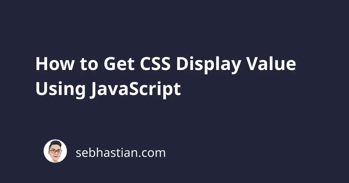 Javascript Get Css Display Value