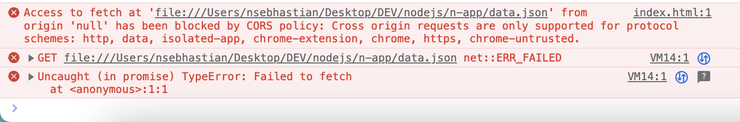 Fetch causes CORS error