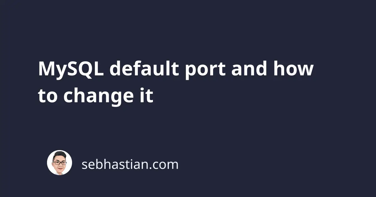 mysql installation default to port number