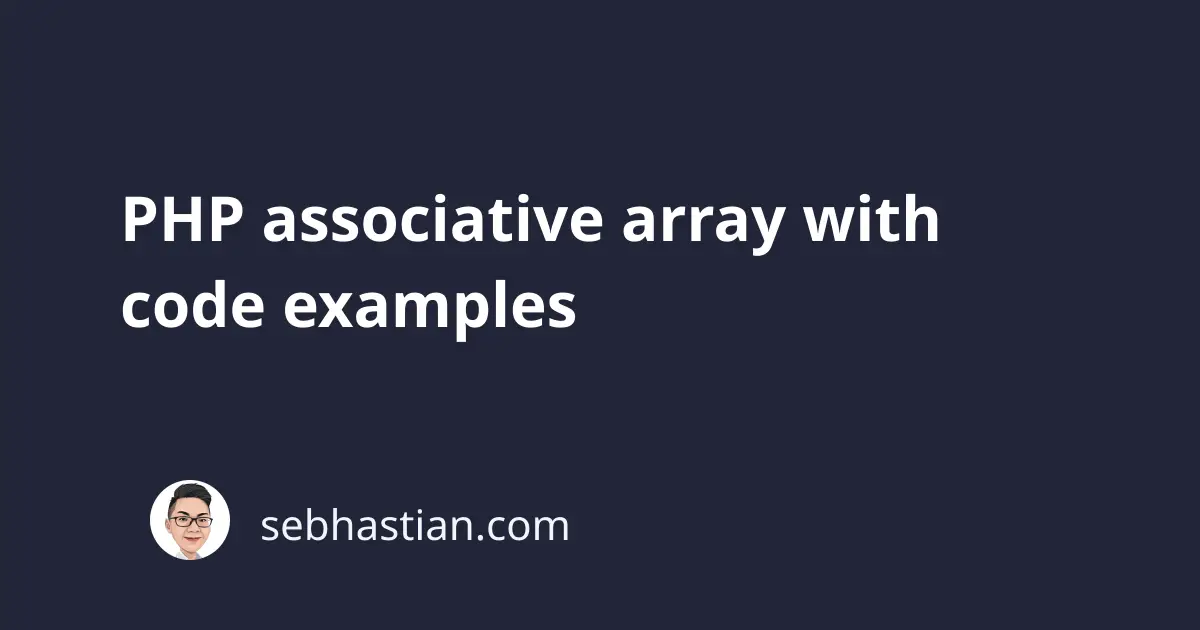 php associative array assign value