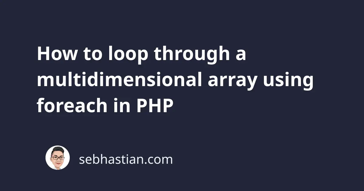 foreach item in array php