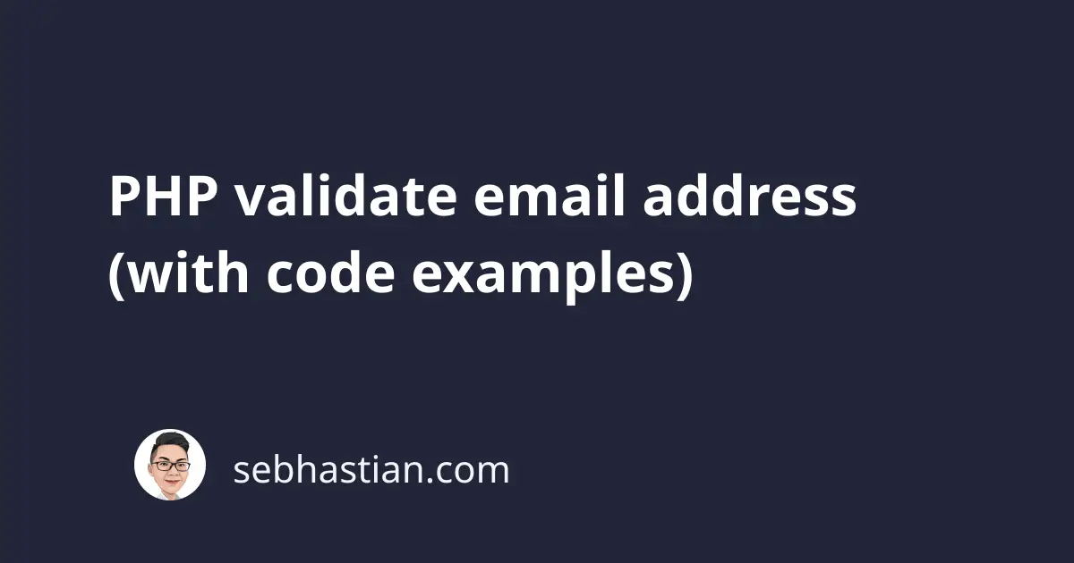 php code to validate email address