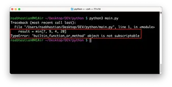 Solve Python Typeerror 'Builtin_Function_Or_Method' Object Is Not  Subscriptable | Sebhastian