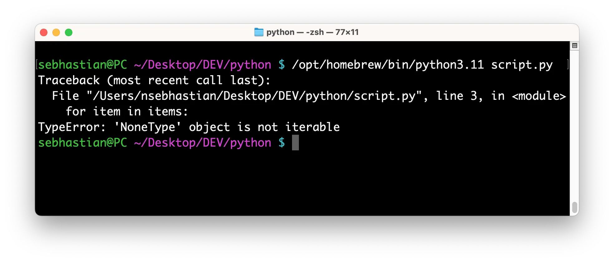Fix Python Typeerror: 'Nonetype' Object Is Not Iterable | Sebhastian