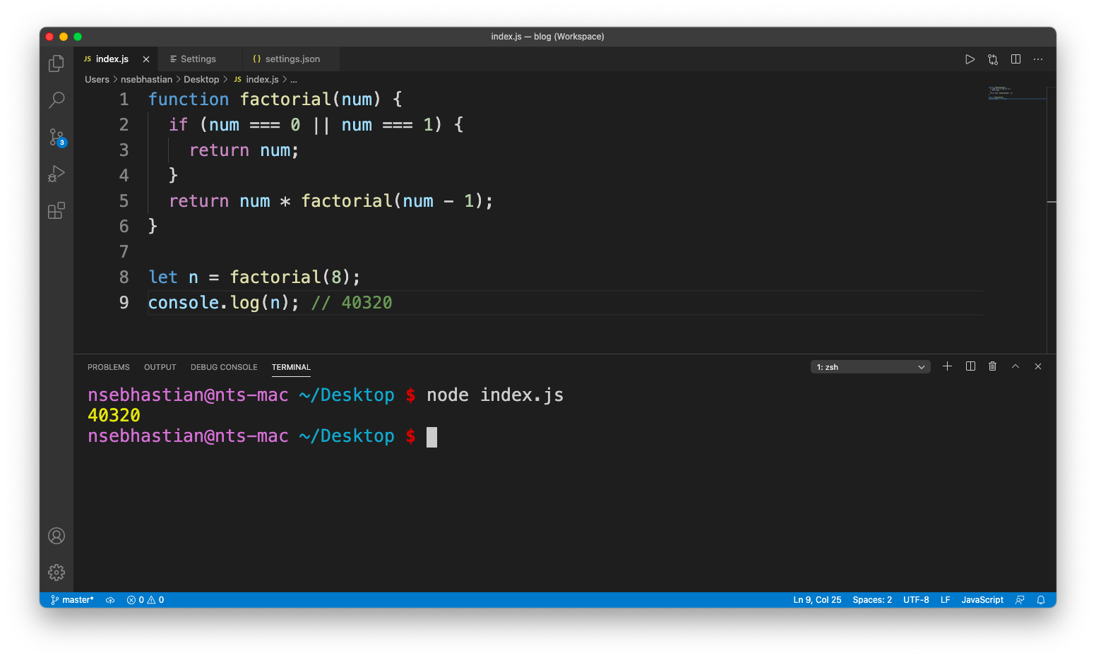 How to run JavaScript code inside Visual Studio Code | sebhastian